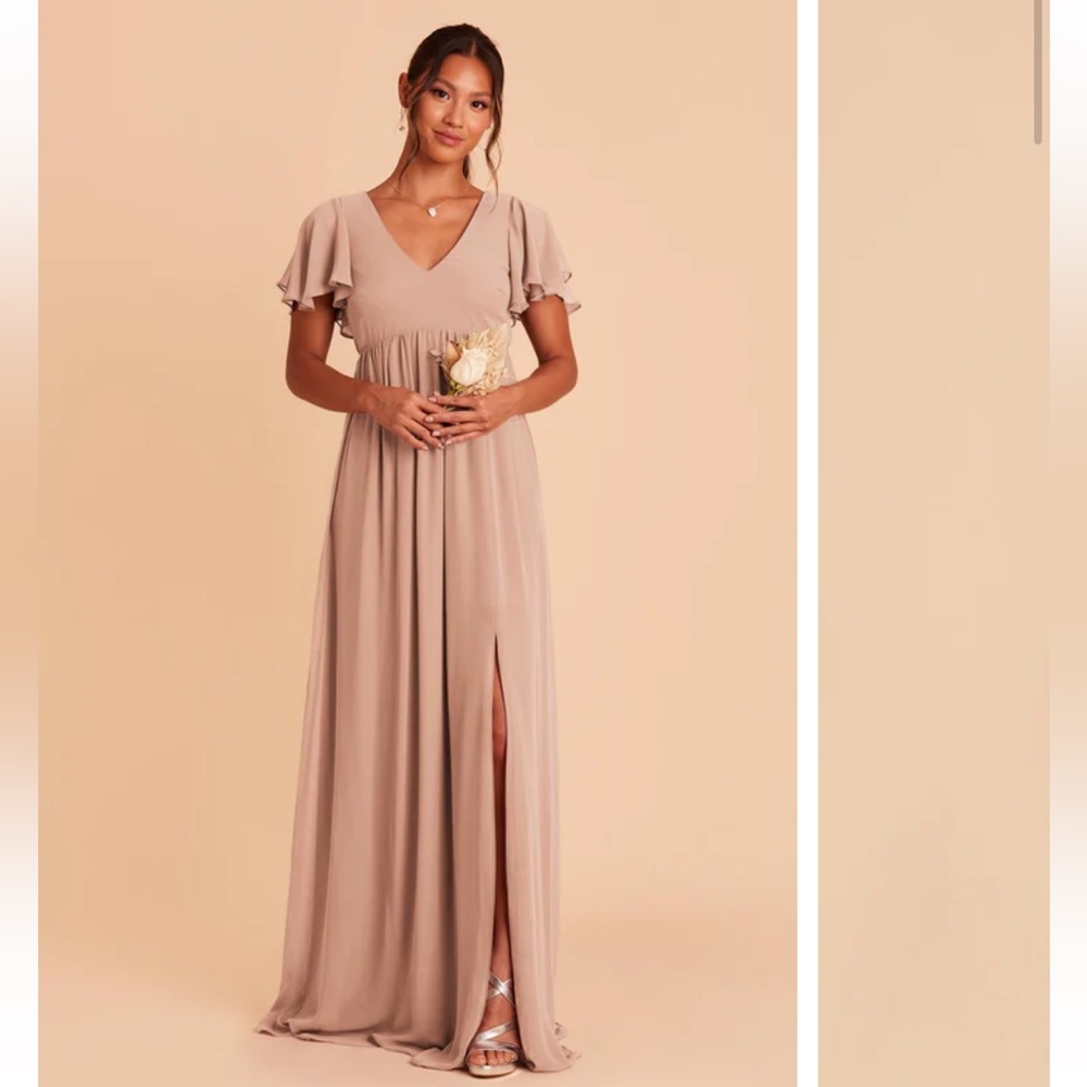 NWT Birdy Grey Hannah empire waist small taupe bridesmaid dress fall maternity
